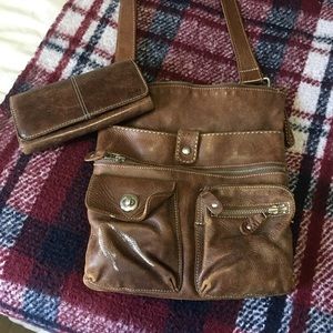 Roots purse and matching wallet